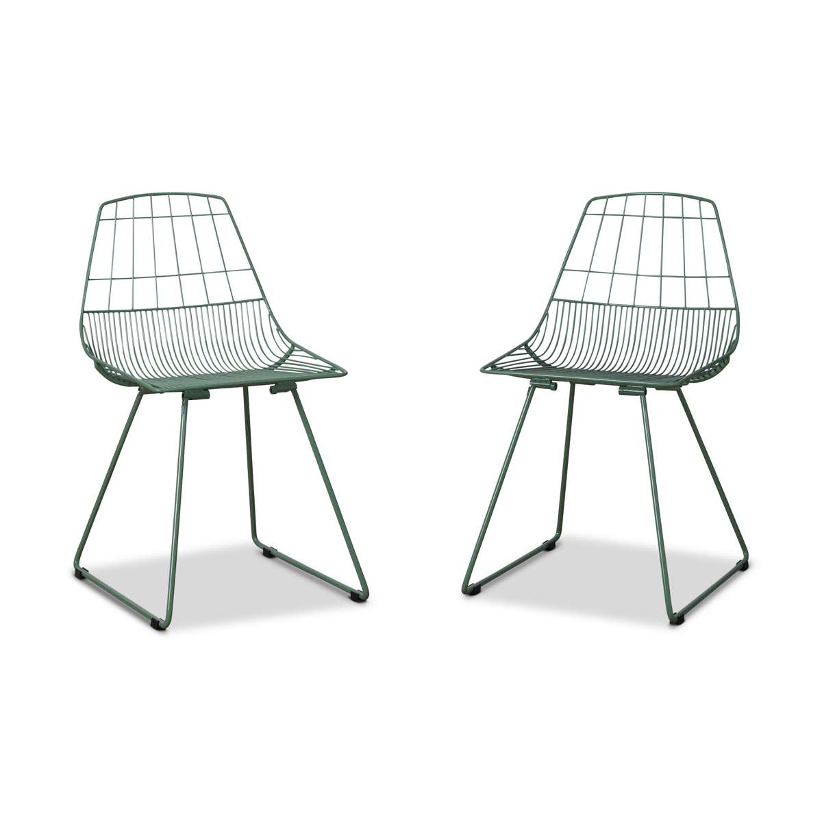 Hunter Outdoor Dining Chair Set - Forest Green | Mocka NZ