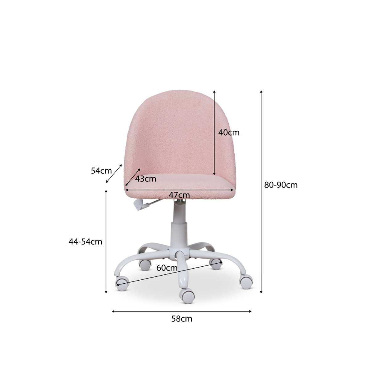 Nolan Office Chair - Pink - Mocka New Zealand