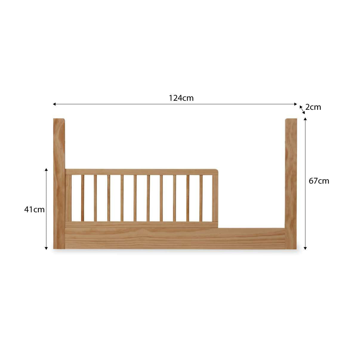 Fraser Coastal Cot Toddler Bed Half Frame - Natural - Mocka New Zealand