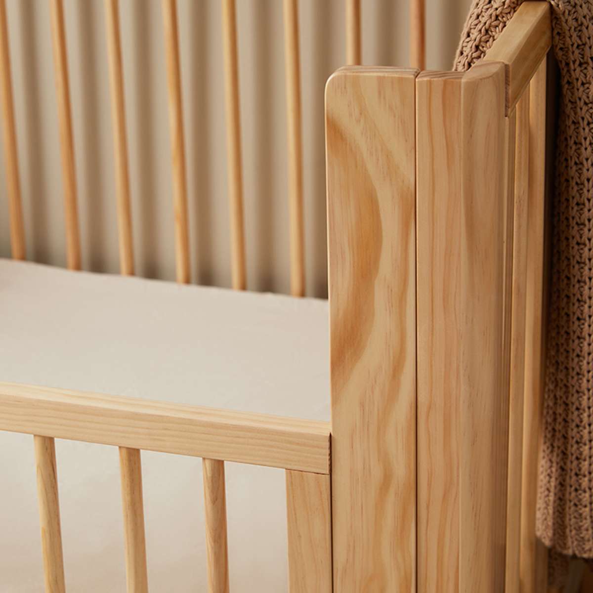 Fraser Coastal Cot Toddler Bed Half Frame - Natural - Mocka New Zealand