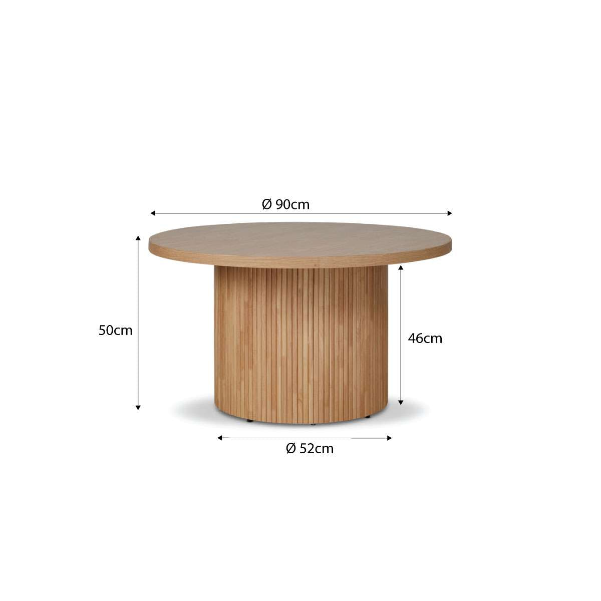 Maeve Round Coffee Table - Natural - Mocka New Zealand