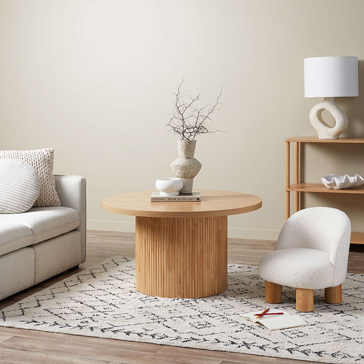 Maeve Round Coffee Table - Natural - Mocka New Zealand