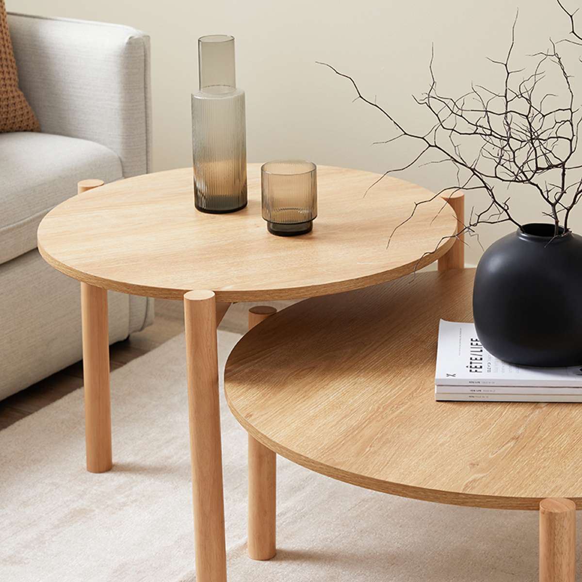 Blair Round Nesting Coffee Tables - Mocka New Zealand