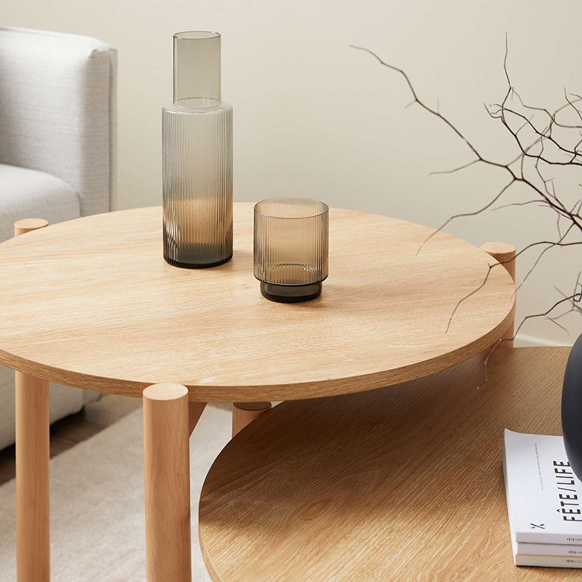 Blair Round Nesting Coffee Tables - Mocka New Zealand