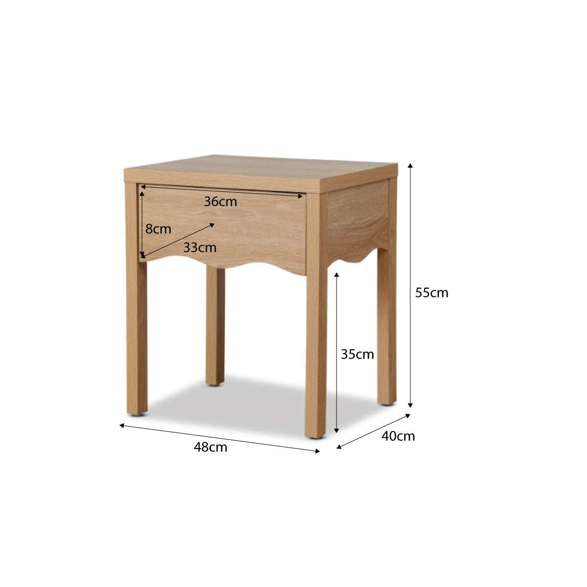 Malena Bedside Table - Natural - Mocka New Zealand