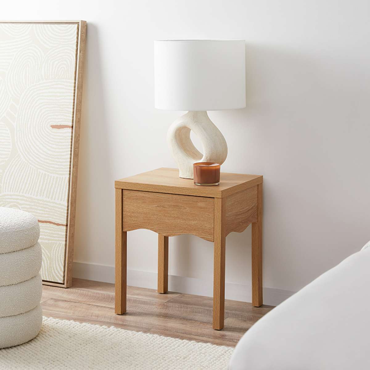 Malena Bedside Table - Natural - Mocka New Zealand