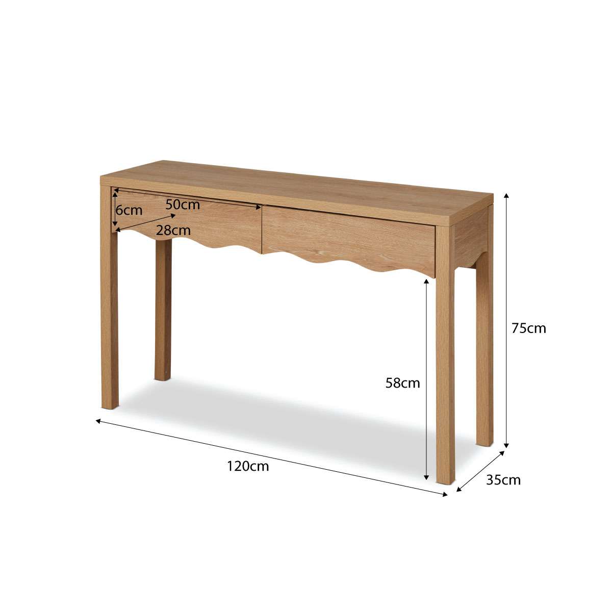 Malena Console Table - Natural - Mocka New Zealand