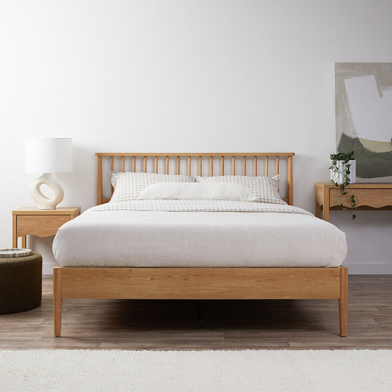 Napier Queen Bed - Natural - Mocka New Zealand