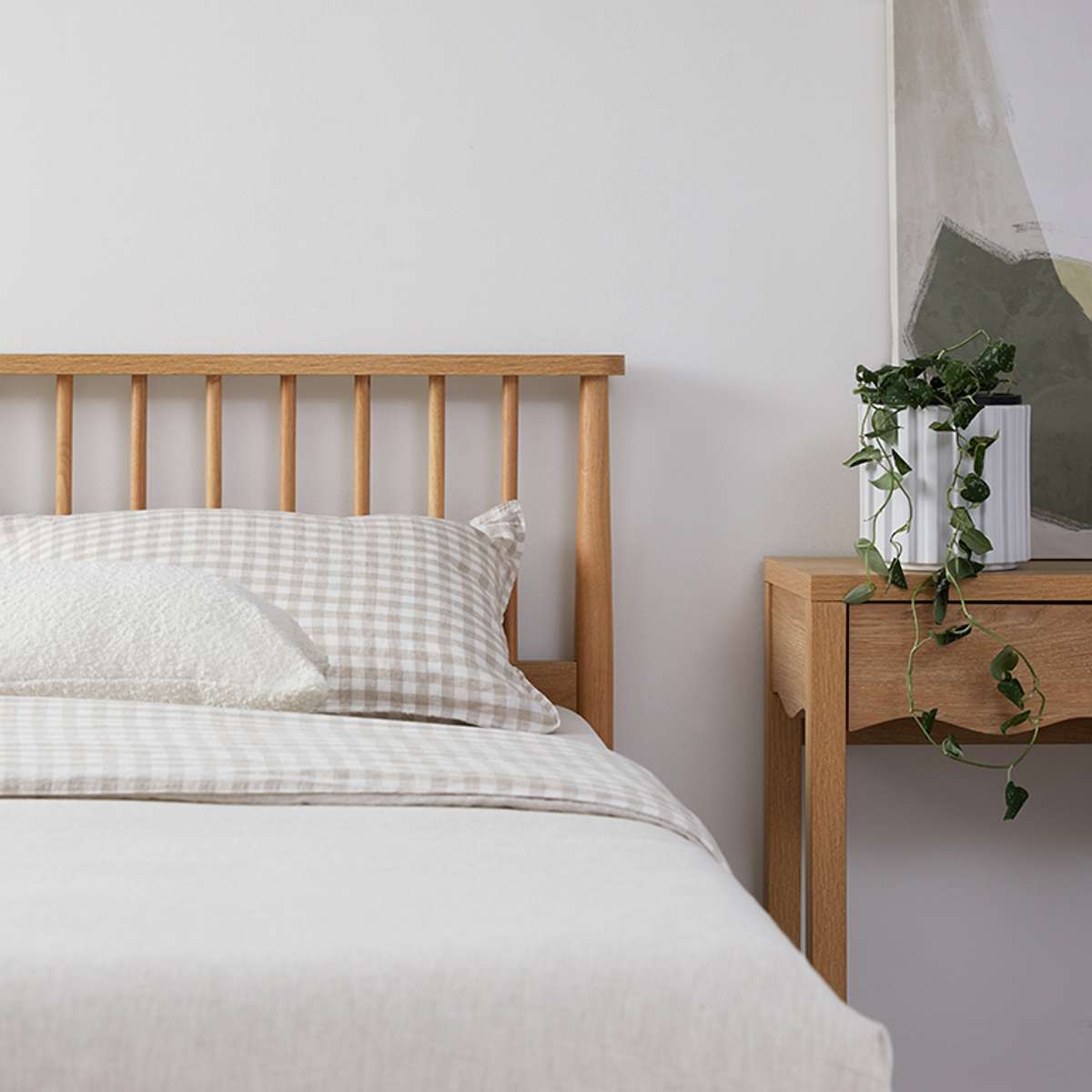 Napier Queen Bed - Natural - Mocka New Zealand