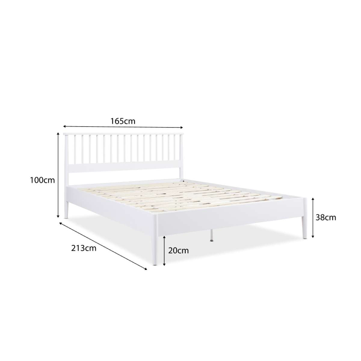 Napier Queen Bed - White - Mocka New Zealand