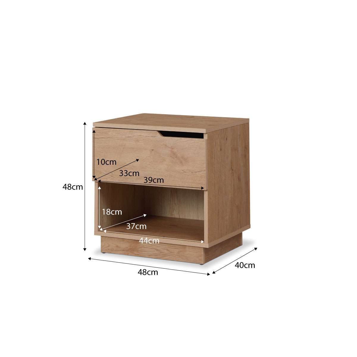 Zack Bedside Table - Natural - Mocka New Zealand