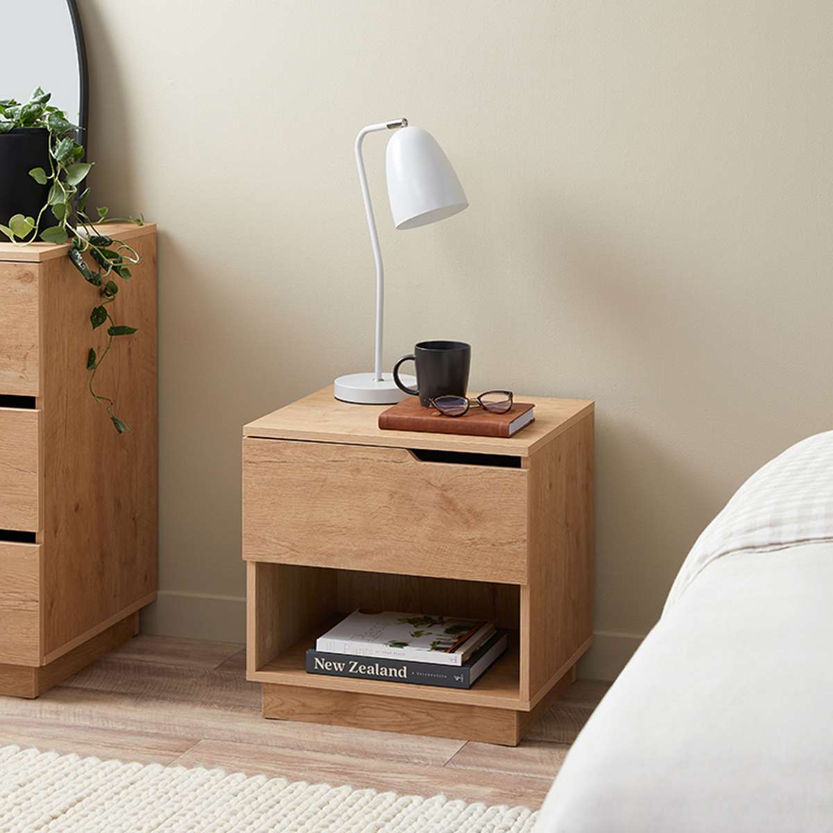 Zack Bedside Table - Natural - Mocka New Zealand