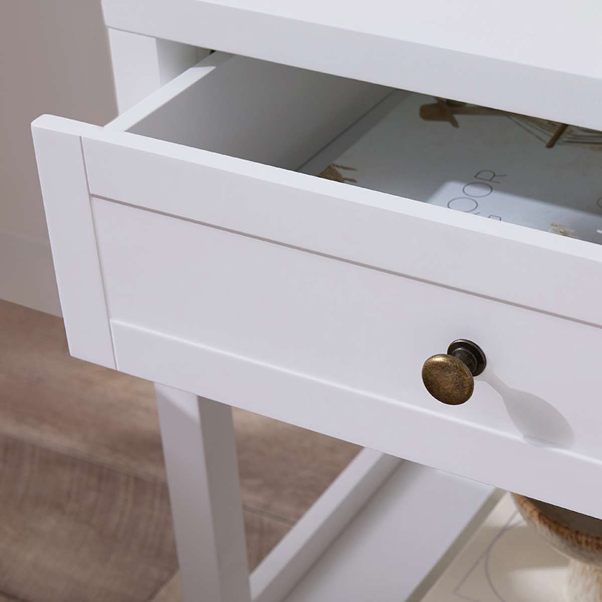 Cove Bedside Table - White - Mocka New Zealand