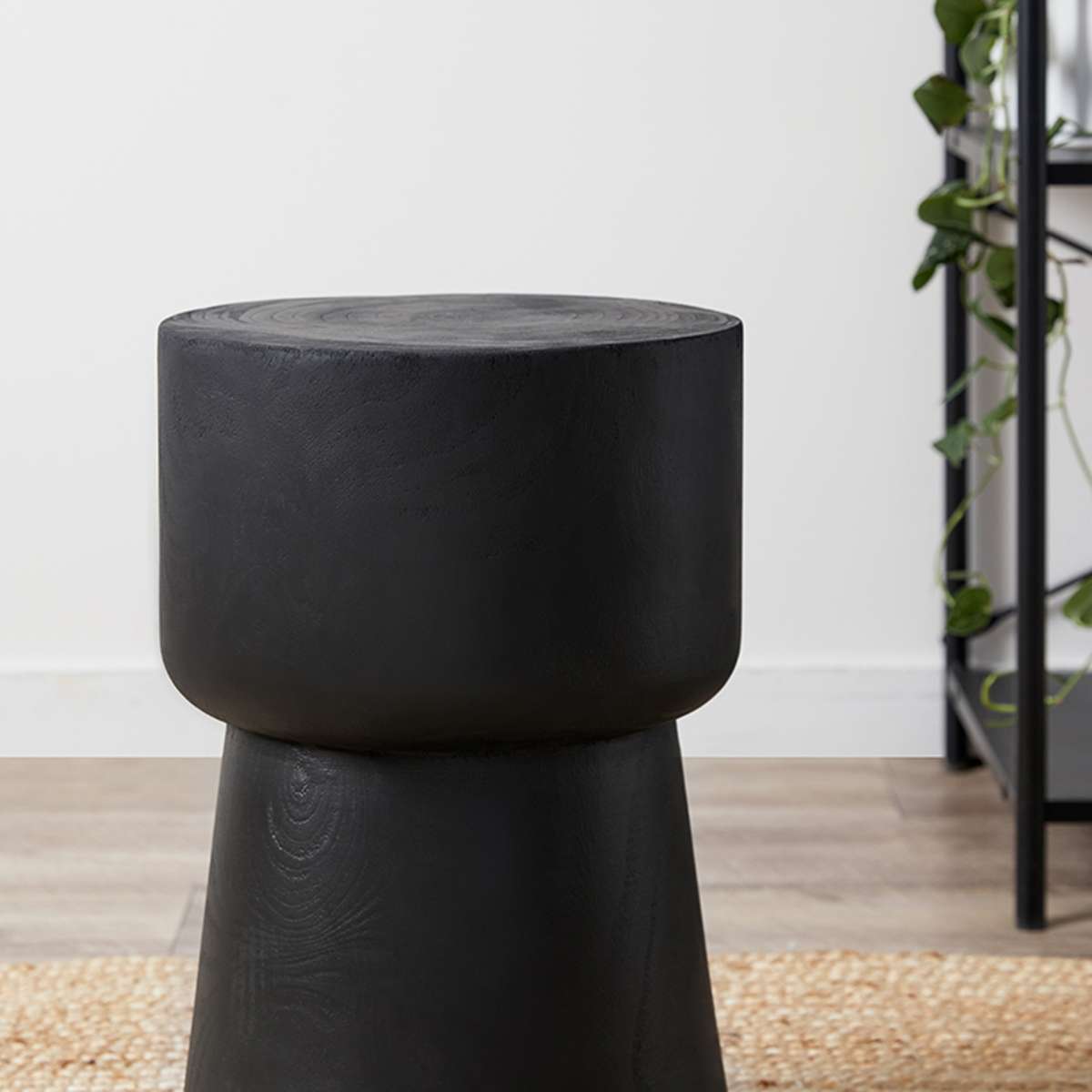 Frederick Wooden Side Table - Black - Mocka New Zealand