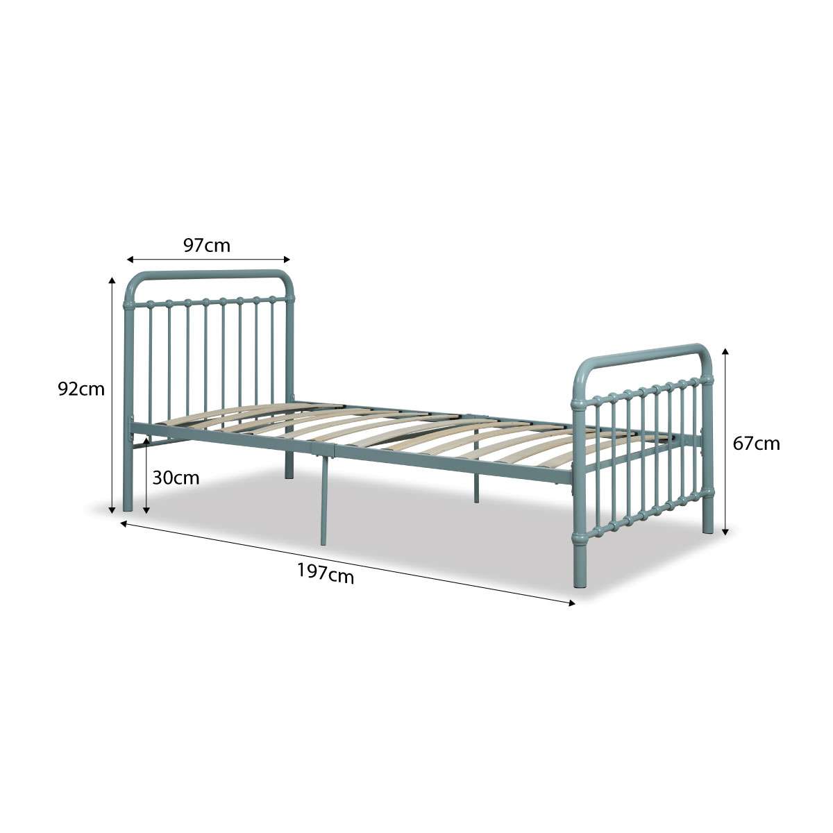 Sonata Bed - Single - Sage Green - Mocka New Zealand