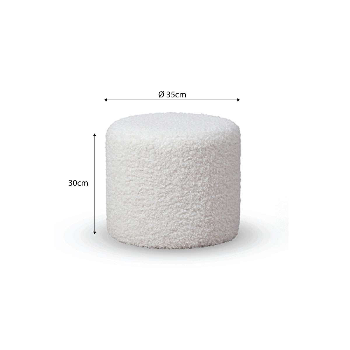 Mini Moo Sherpa Stool - Set of 2 - Mocka New Zealand