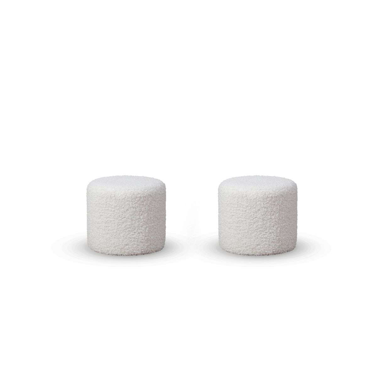 Mini Moo Sherpa Stool - Set of 2 - Mocka New Zealand