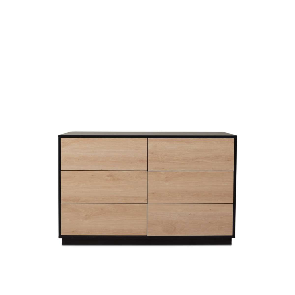 Avoca Six Drawer - Black Natural | Living Room Furniture