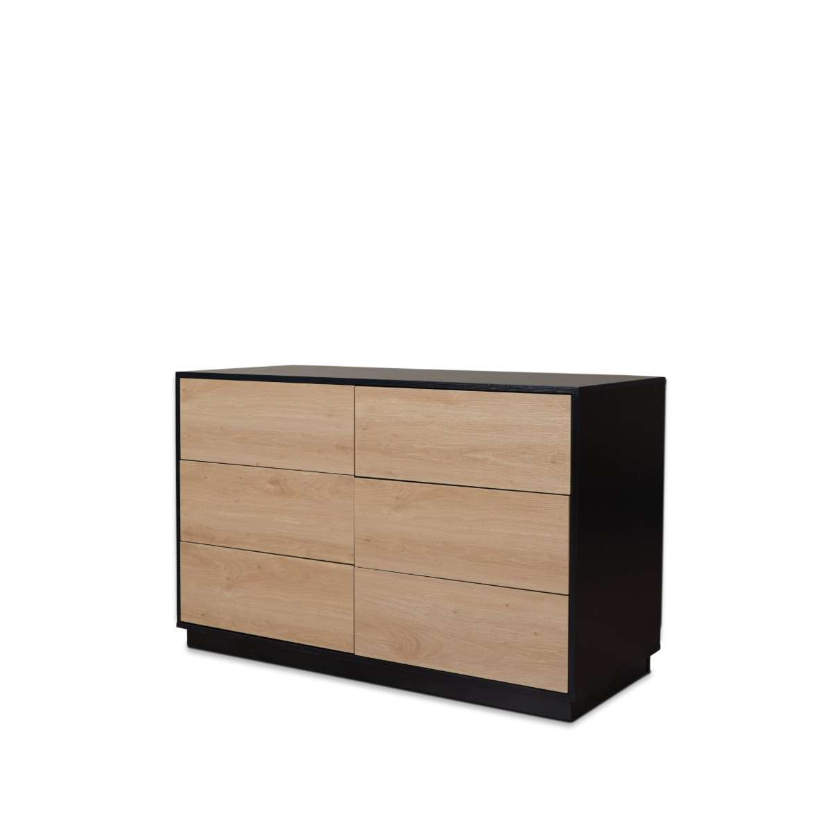 Avoca Six Drawer - Black Natural | Living Room Furniture