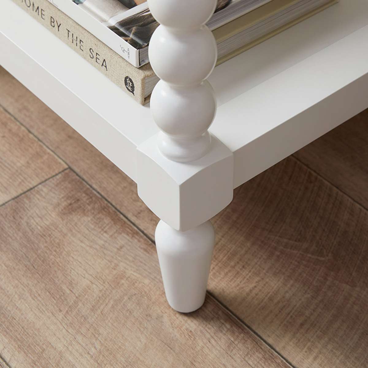 Bobbin Bedside Table - White - Mocka New Zealand