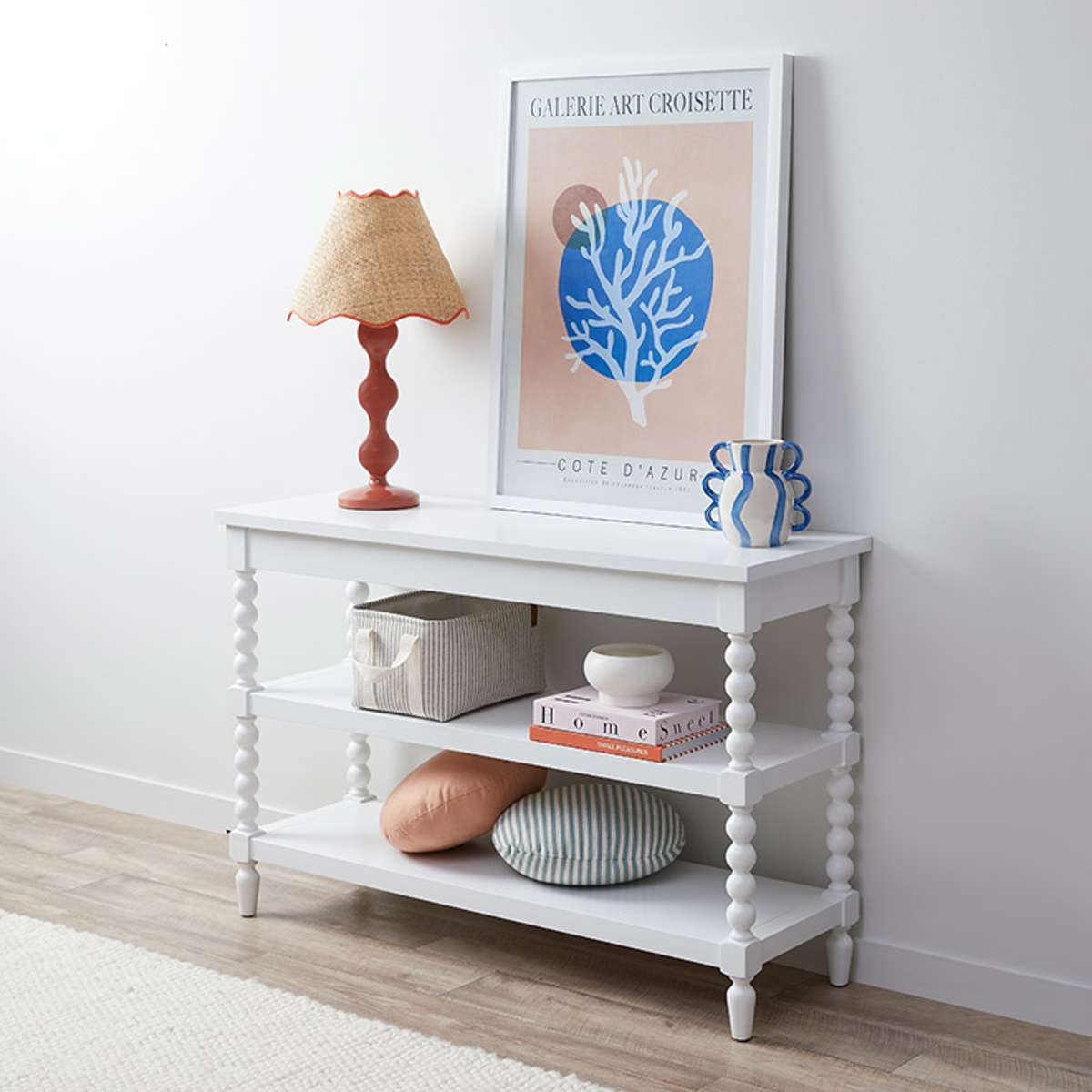 Bobbin Console Table - White - Mocka New Zealand