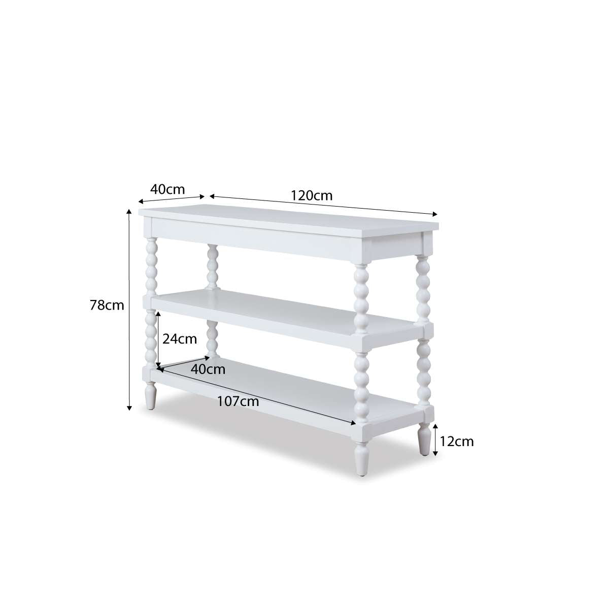 Bobbin Console Table - White - Mocka New Zealand