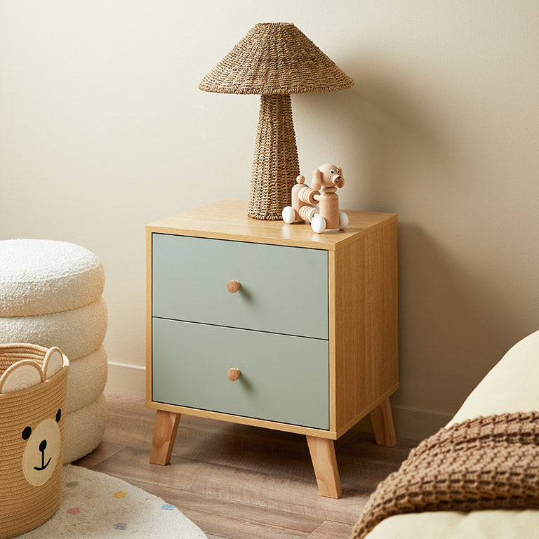 Aspen Bedside Table - Sage Green - Mocka New Zealand