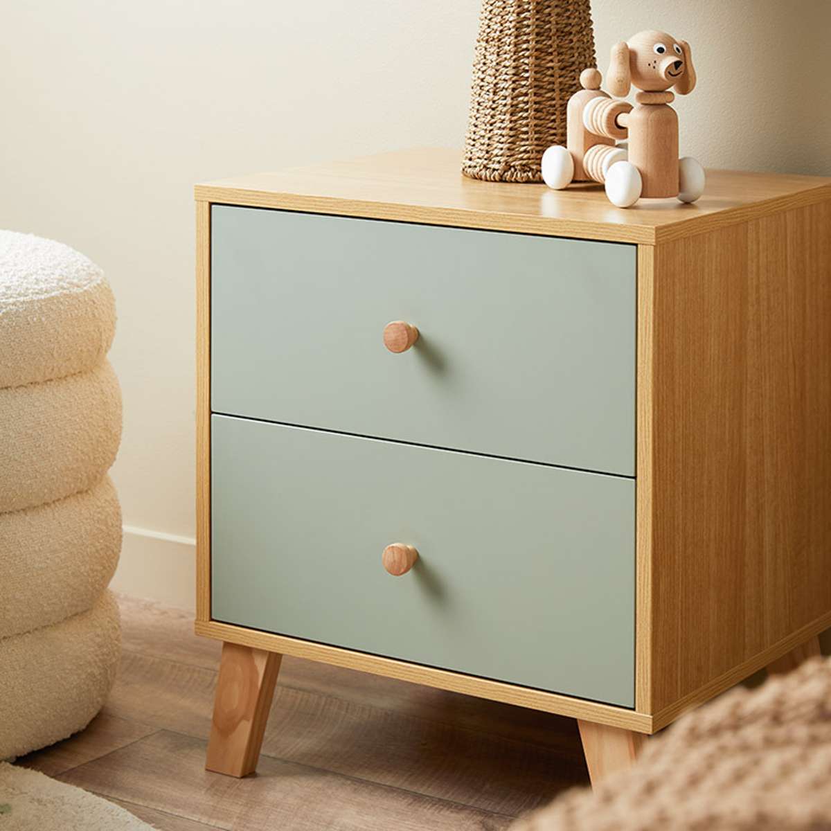 Aspen Bedside Table - Sage Green - Mocka New Zealand