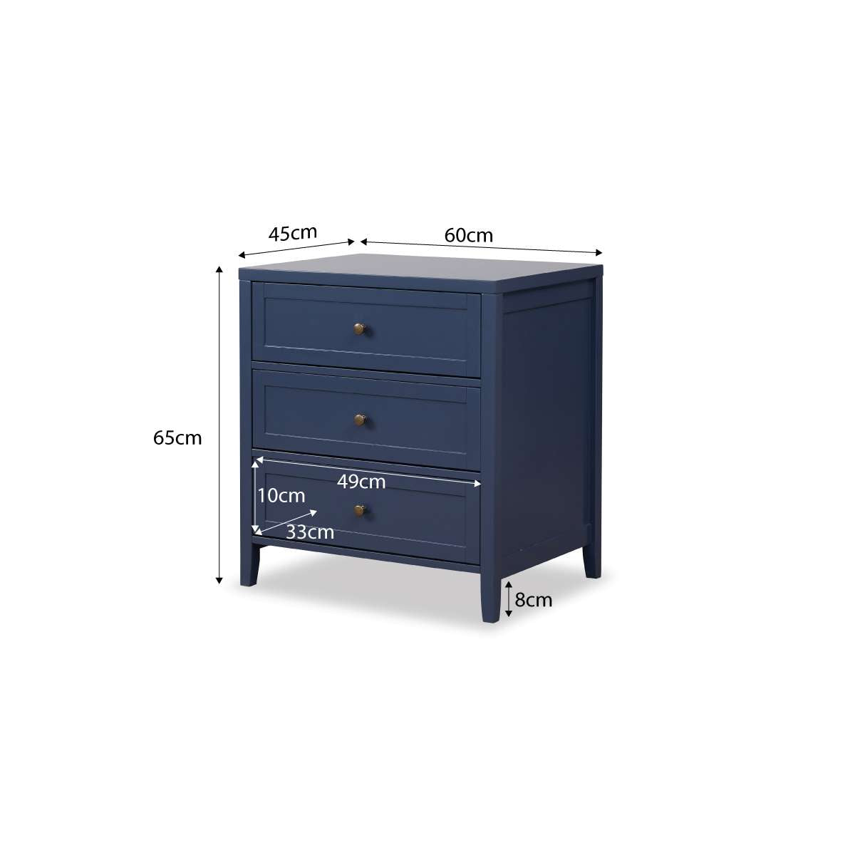 Cove Three Drawer - Midnight - Mocka New Zealand