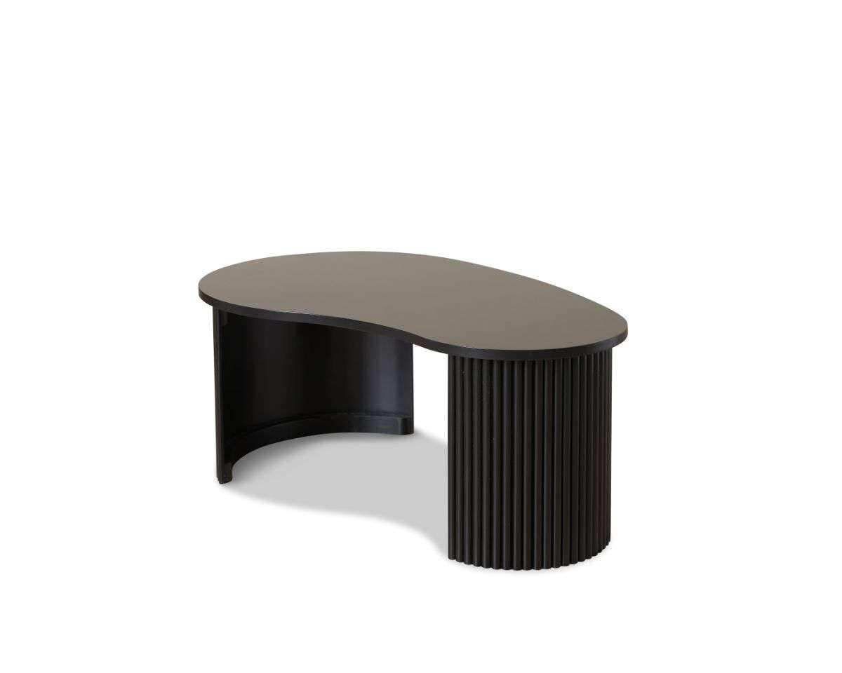 Eve Pebble Shaped Coffee Table - Black - Mocka New Zealand