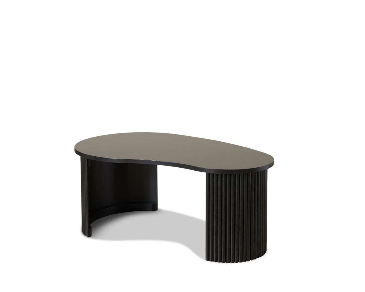 Eve Pebble Shaped Coffee Table - Black - Mocka New Zealand