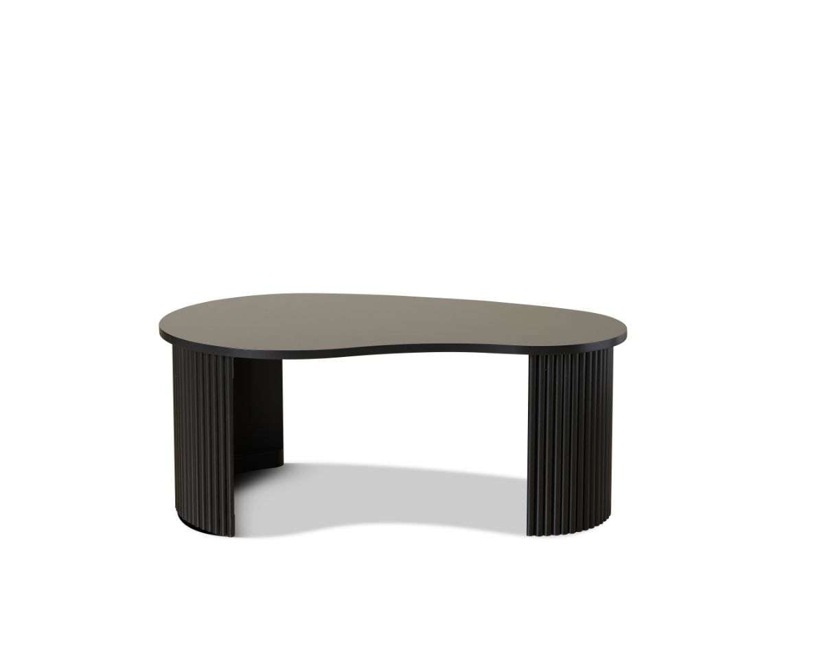 Eve Pebble Shaped Coffee Table - Black - Mocka New Zealand