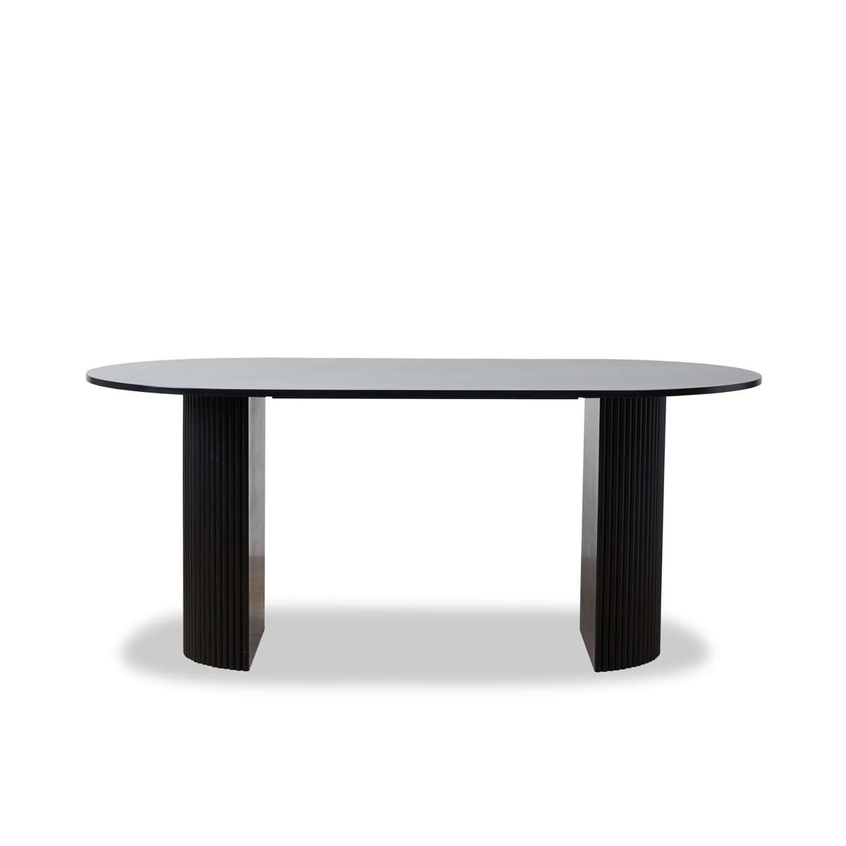 Eve 6 Seater Dining Table - Black - Mocka New Zealand