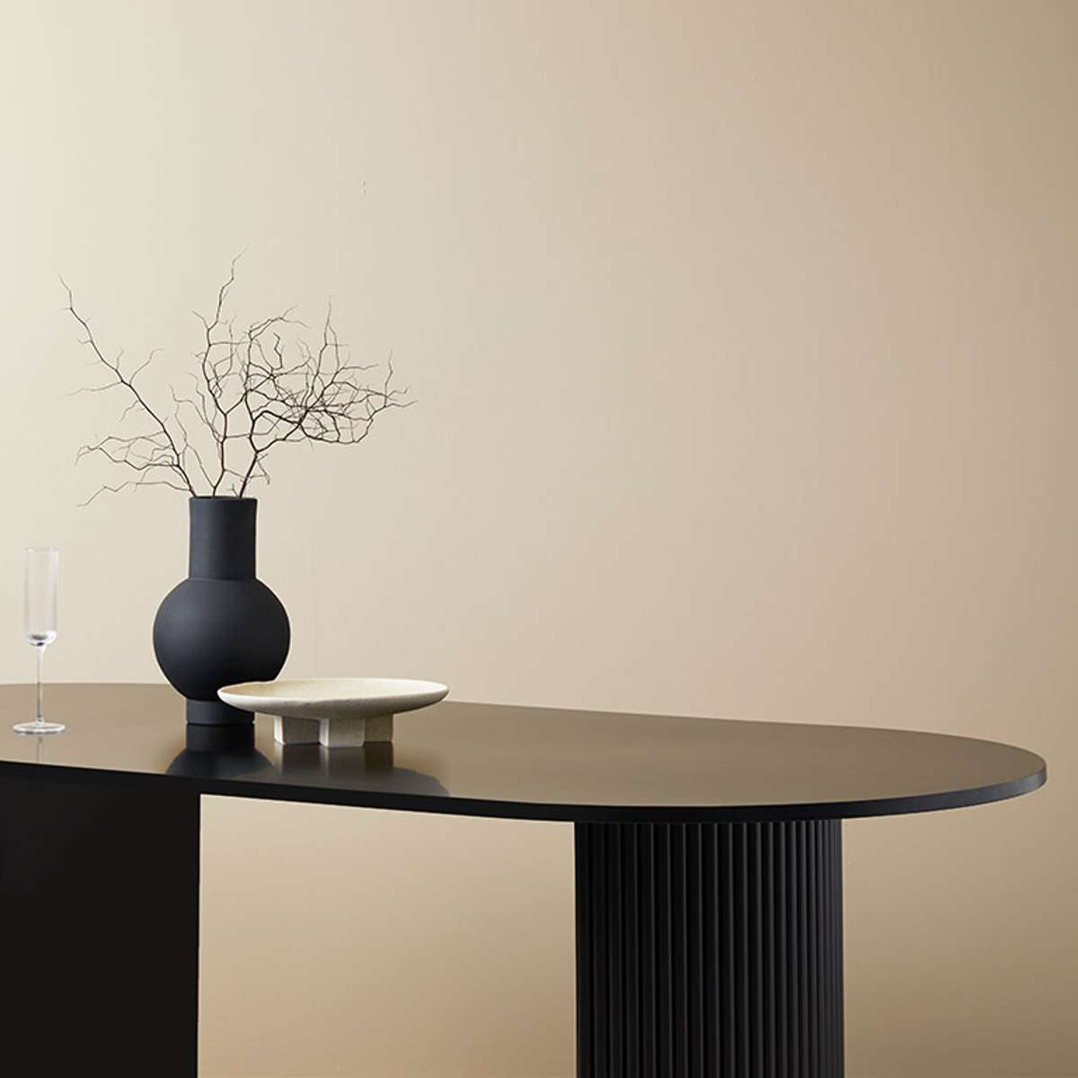 Eve 6 Seater Dining Table - Black - Mocka New Zealand