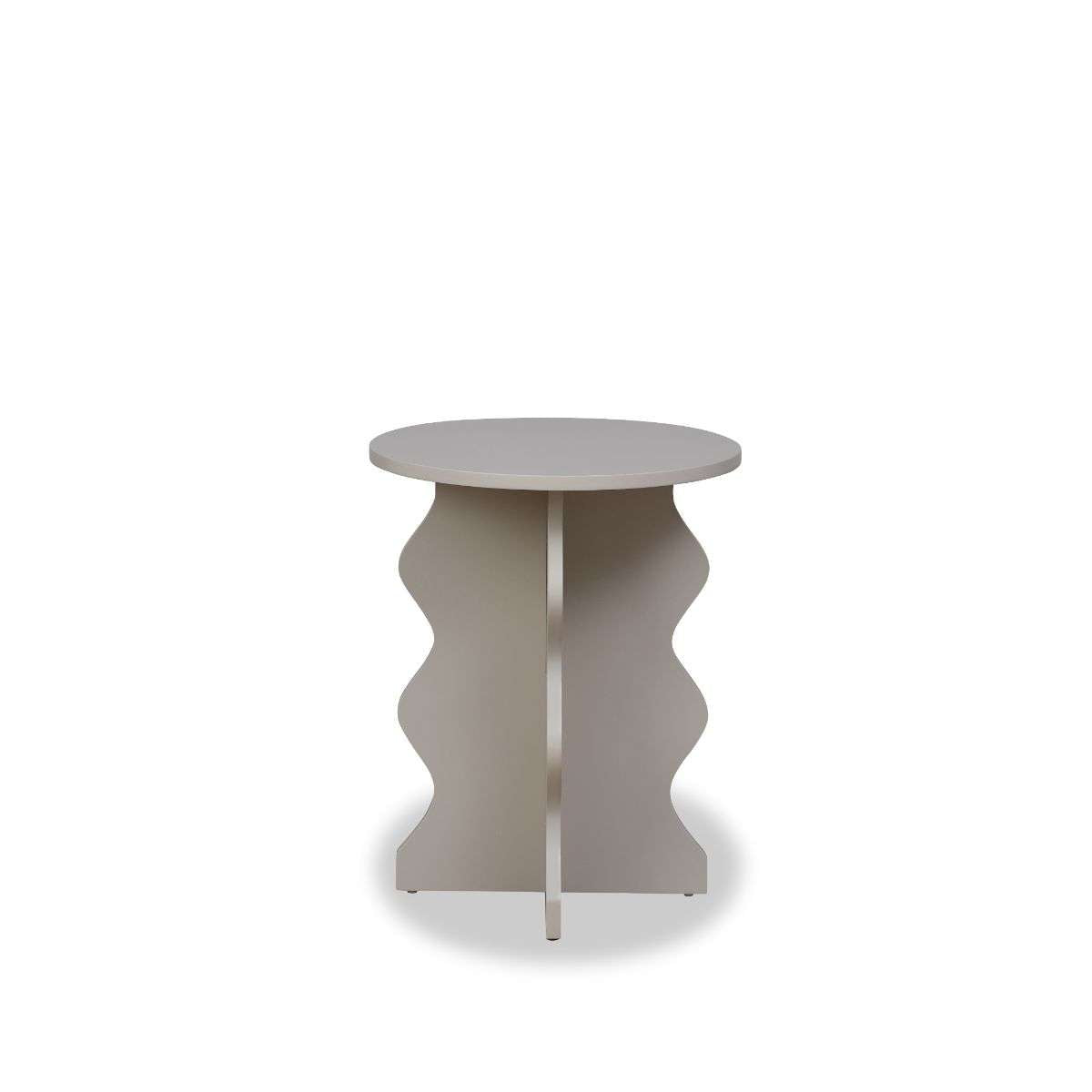 Iris Wavey Side Table - Beige - Mocka New Zealand