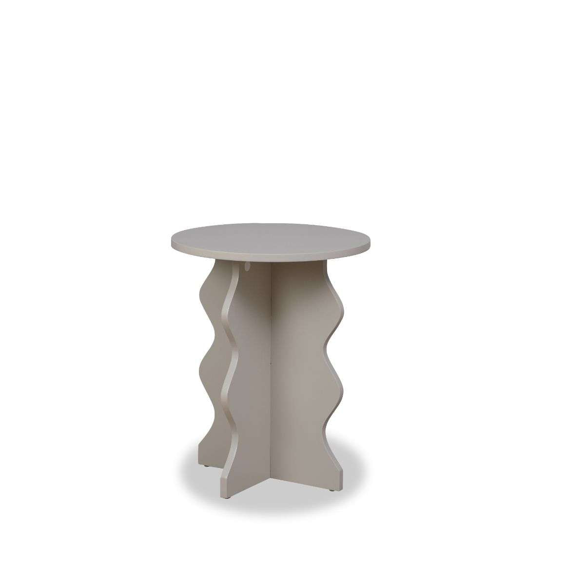 Iris Wavey Side Table - Beige - Mocka New Zealand