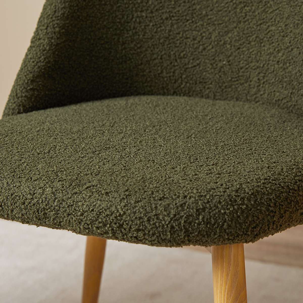 Londyn Dining Chairs - Set of 2 - Green Boucle - Mocka New Zealand