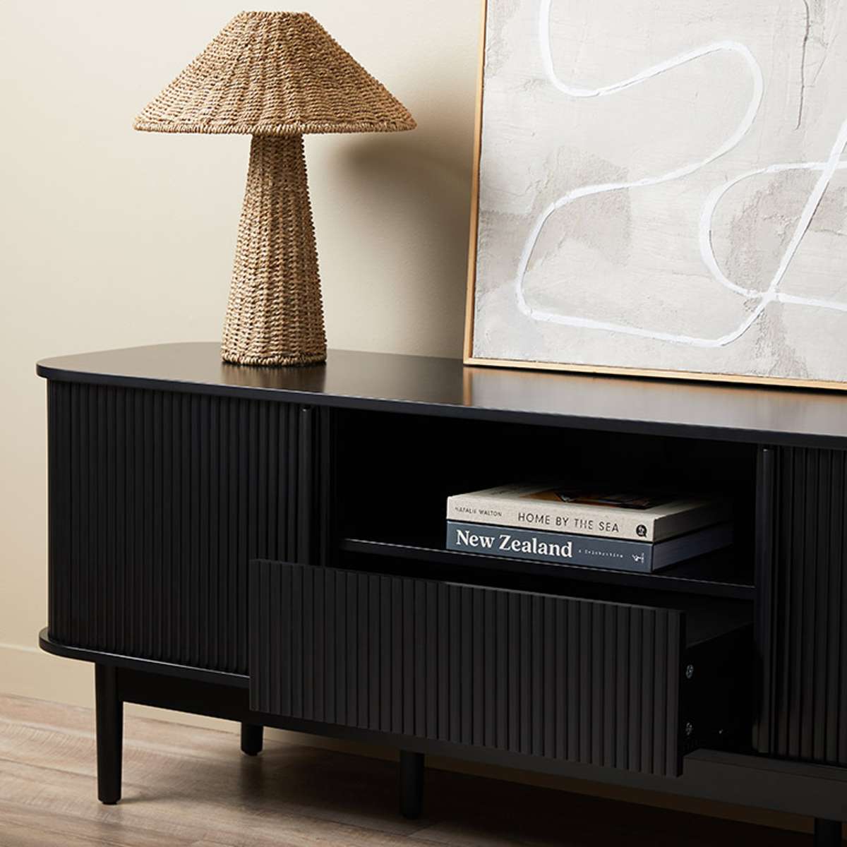 Maeve Entertainment Unit Black | Living Room Storage