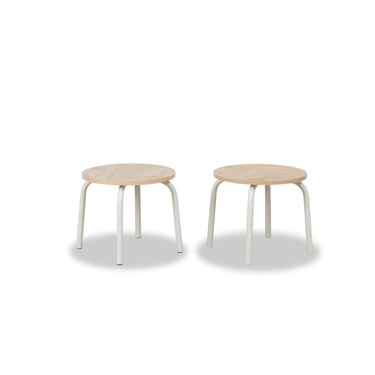 Mini Brixton Stool - Set of Two - Cream - Mocka New Zealand