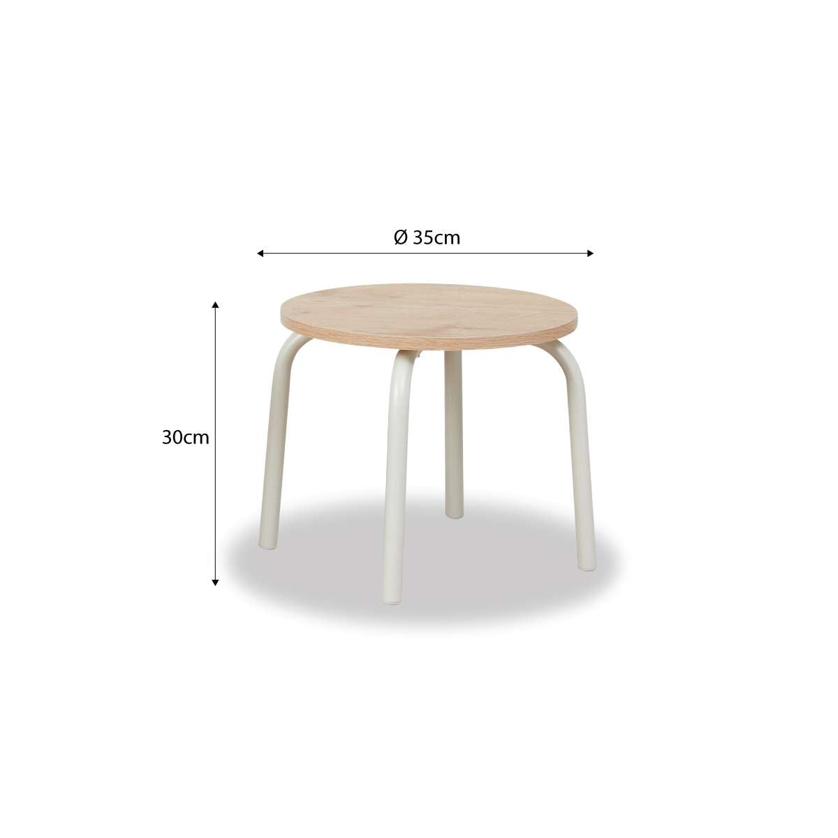 Mini Brixton Stool - Set of Two - Cream - Mocka New Zealand