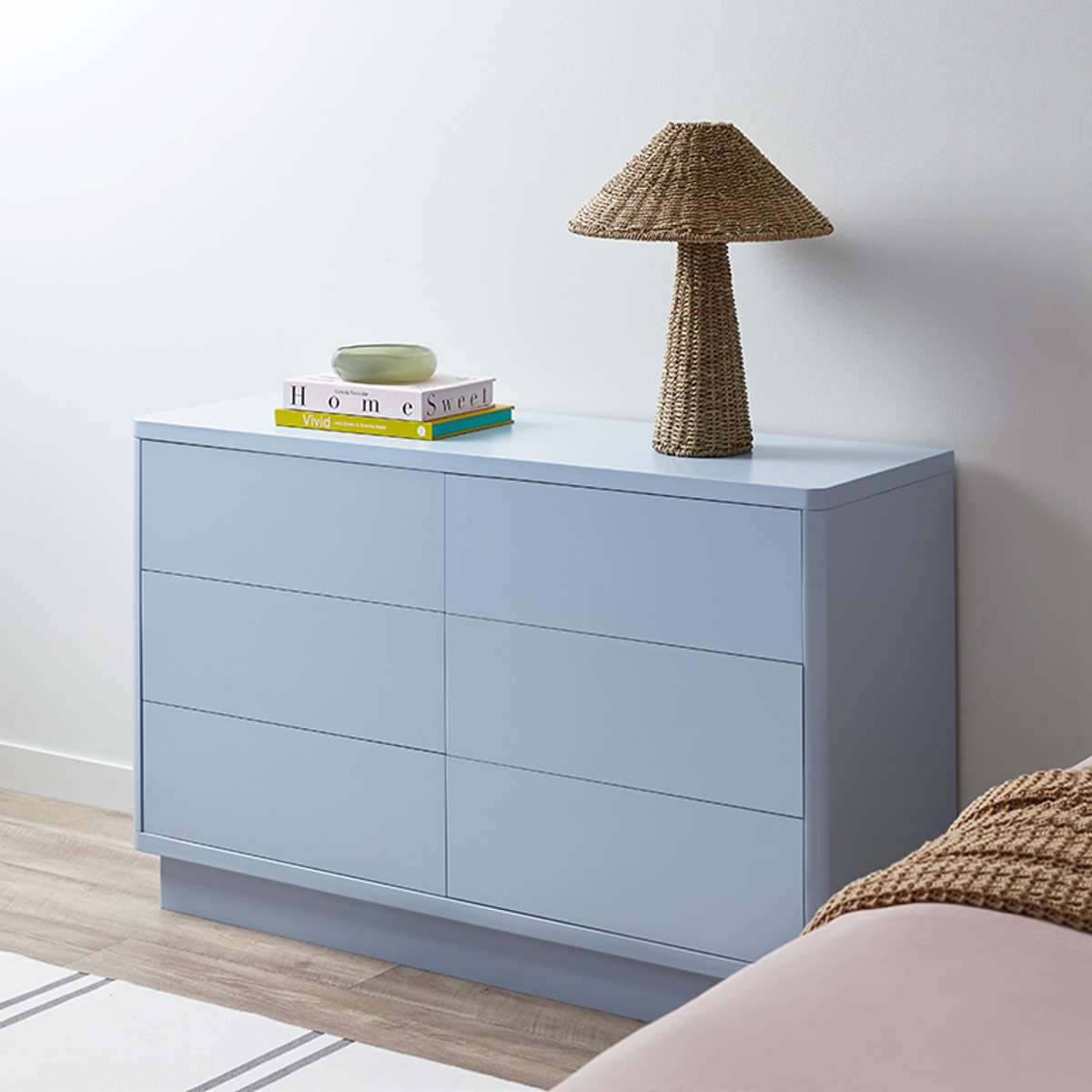 Oslo Six Drawer - Pale Blue | Shop Storage with Mocka