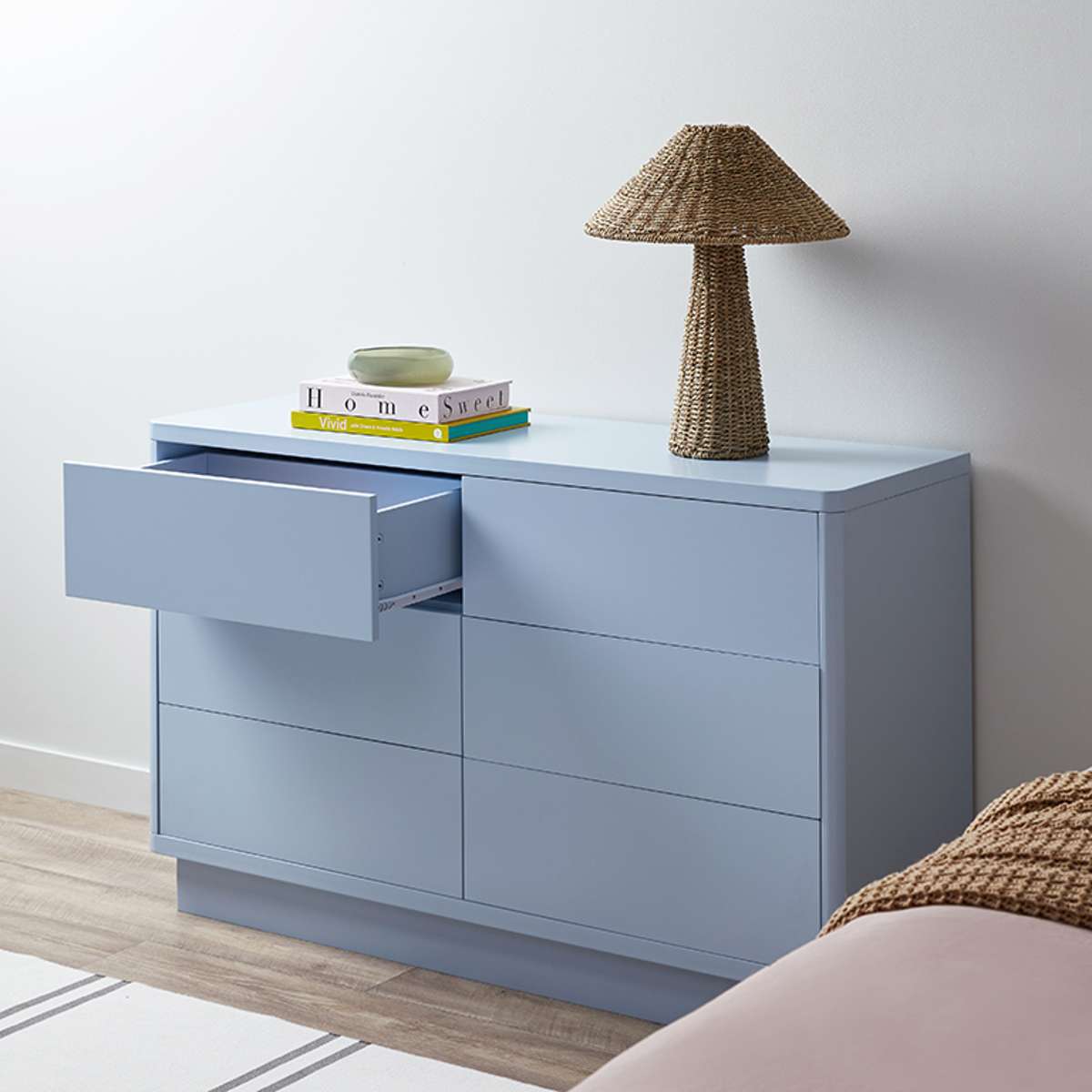 Oslo Six Drawer - Pale Blue | Shop Storage with Mocka