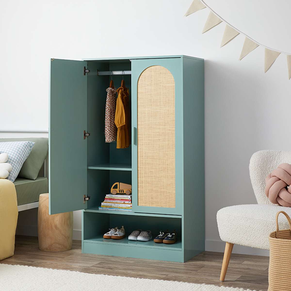 Green Pippin Wardrobe: Shop Bedroom Storage | Mocka