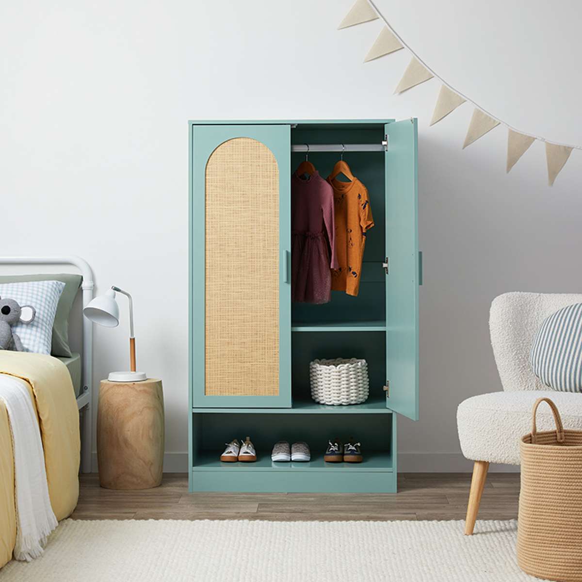 Green Pippin Wardrobe: Shop Bedroom Storage | Mocka