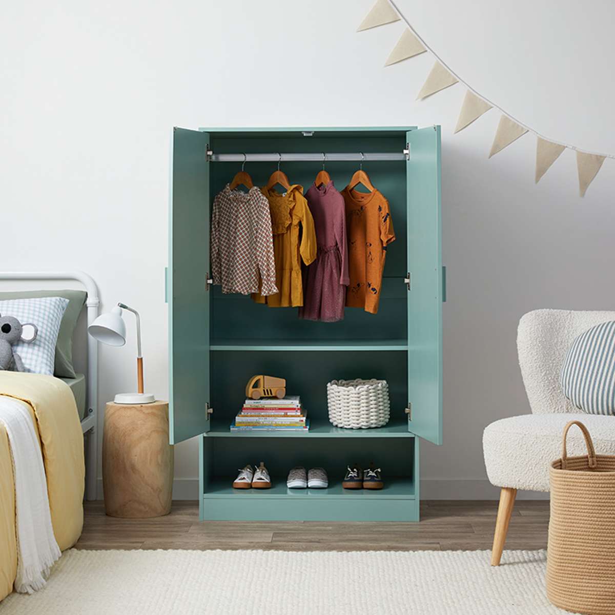 Green Pippin Wardrobe: Shop Bedroom Storage | Mocka