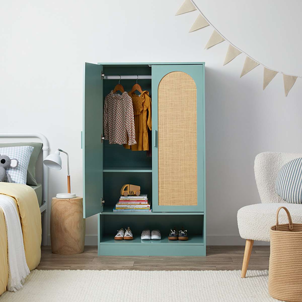 Green Pippin Wardrobe: Shop Bedroom Storage | Mocka