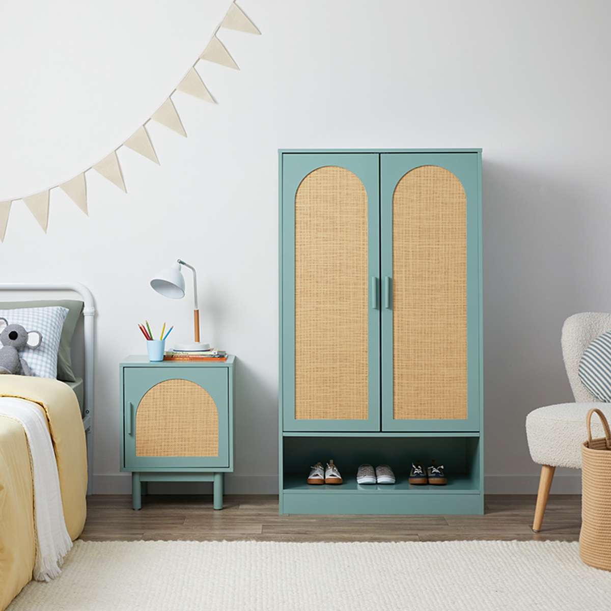 Green Pippin Wardrobe: Shop Bedroom Storage | Mocka