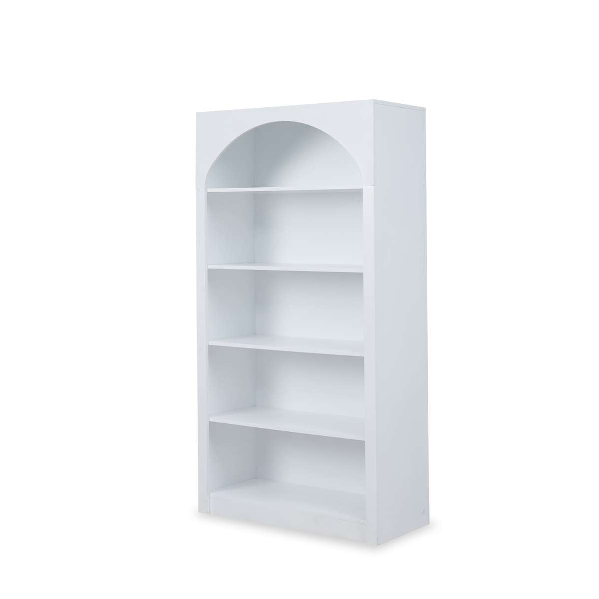 Santorini Tall Arched Bookcase - White - Mocka New Zealand