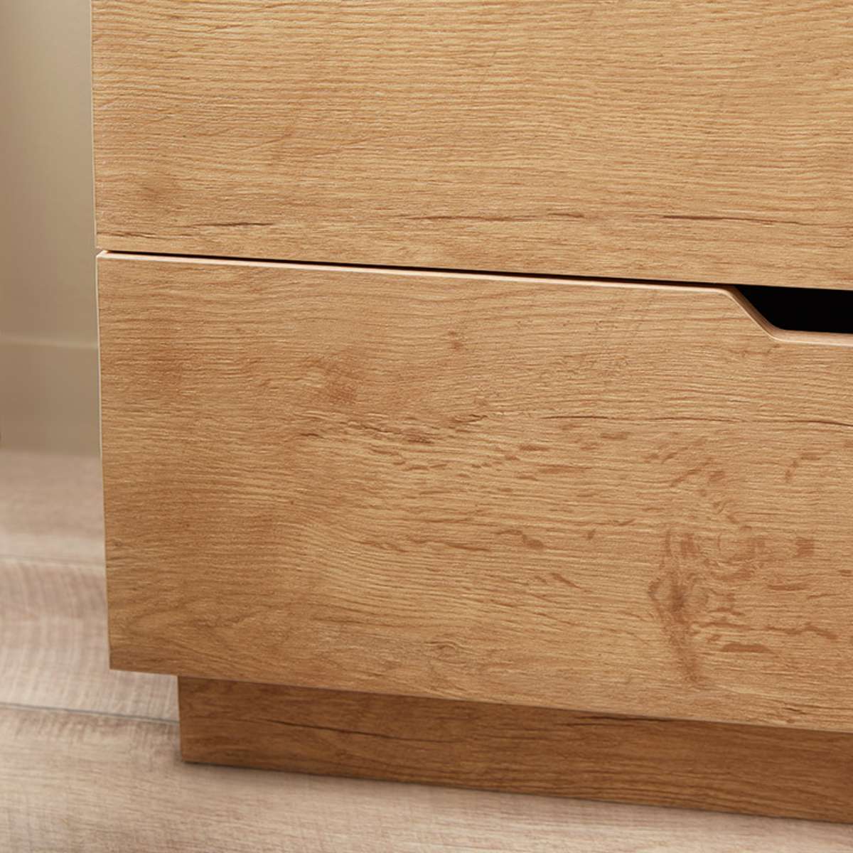 Zack Two Drawer Bedside Table - Natural - Mocka New Zealand