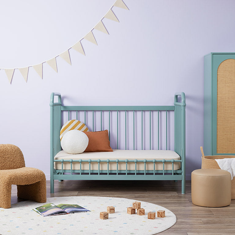 Sonata Cot Toddler Bed Conversion - Sage Green - Mocka New Zealand